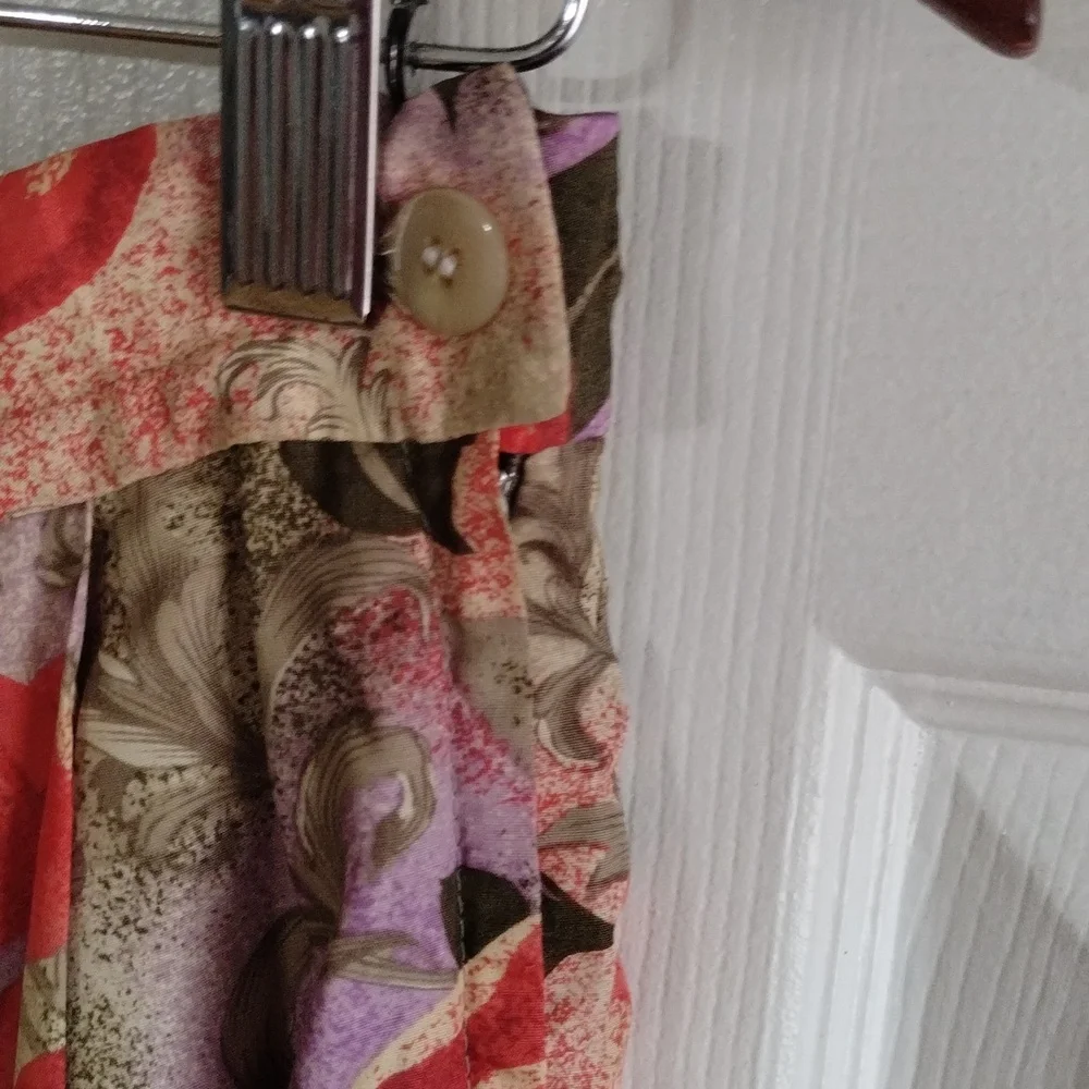 Vintage floral pleated maxi skirt Pendalton size 8 festival - Picture 7 of 11